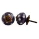 Purple Polka Dot Ceramic Drawer Knob